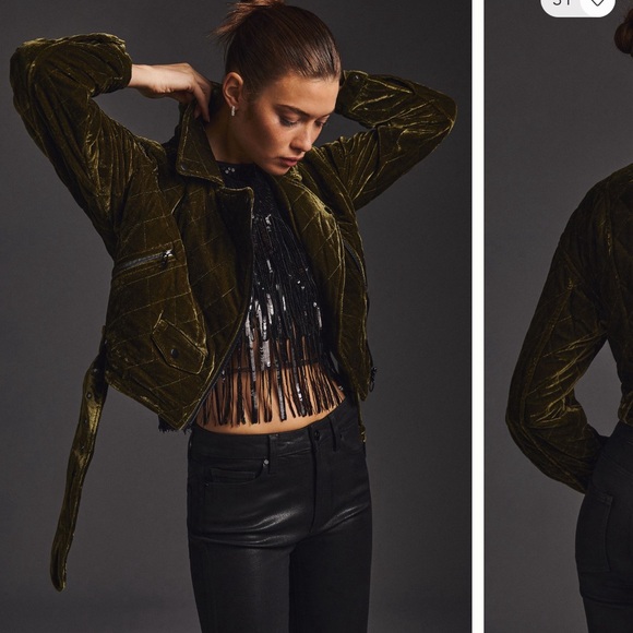 Velvet Cropped Jacket - Picture 2 of 8